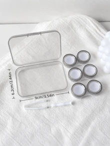 eyekan Portable Contact Lens Case Set 3 Pairs, Contact Lens Storage Box, Mini Travel Eye Care Kit, Colored Transparent Lens Organizer, Cute Daily Use Cosmetic Lens Container, Compact Lens Care Kit - View 6