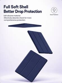 第11代 A16 11吋保護殼，相容 iPad 10代/9代/8代/7代，翻蓋式 8.3/10.2/9.7/10.9吋平板保護殼，Air 7/6/5代/4代/3代/2代，TPU 軟背殼，三折支架功能，支援自動喚醒/睡眠，相容 Mini 6/7 - 藏蓝色 - 查看 4