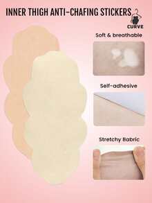 20pcs Women Plus Size Summer New Disposable Non-Woven Cloud-Shaped Anti-Chafing Thigh Pads, Invisible Seamless Comfortable Protection For Running, Fitness, Sports, Daily Commute - Multicolor - View 4