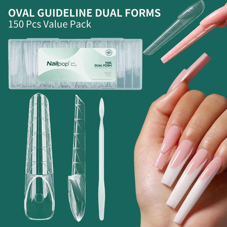 Gorgellux 盒裝法式階梯設計免紙托免拋光 DIY 空間法式美甲,附輔助線,可設計不同甲型,初學者也能打造完美甲型 - 彩色 - 查看 1