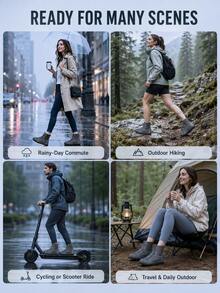 Portable Foldable Silicone Waterproof Boot Covers, Durable Anti-Slip Rain Shoe Covers, Reusable Elastic Shoe Covers, Unisex, Suitable For Outdoor Commuting - Multicolor - View 4