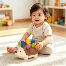 Juego Educativo de Apilamiento y Construcción de Erizo, Juguete de Aprendizaje Interactivo para Niños Pequeños que Apoya el Emparejamiento de Números, Reconocimiento de Colores y Desarrollo de Habilidades Motoras Finas, Regalo Perfecto para Niños en Cumpleaños y Día del Niño - Multicolor - Ver 2