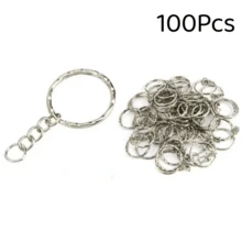20/40/50/80/100Pcs Polished Silver Key Chain Short Link Rings, Key Chain Accessories, Bag Decor, Fashion Accessories, Polished Treatment, Smooth Surface, High Quality Metal, Small Key Chain, Craft Enthusiasts, Organizing Tools - Multicolor - View 11