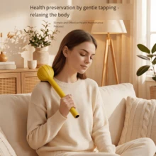 1PC Handheld Massage Hammer, Massage Paddle, Massage Stick, Handheld Massager For Neck, Back, Shoulder, Leg Percussion, Home Body Relaxation Massage Tool - Multicolor - View 3