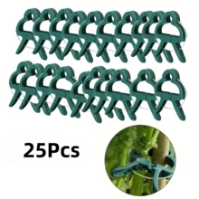5/10/15/20/25/30/40/50個可重複使用園藝植物夾,適用於番茄、小黃瓜、藤蔓、玫瑰-快速夾緊不傷莖部軟抓夾,輕量塑料支撐帶可堆疊設計,適合戶外使用,適用於花園與溫室工具 - 多色 - 查看 17