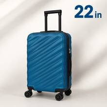 Optional 18/20/24/28 Inch ABS Spinner Wheels; 18 Inch Spinner Wheels Suitable For Carry-On Luggage; Detachable Handle Suitcase Also Available. - Navy Blue - View 8