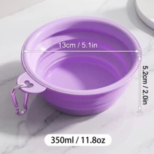 Folding Dog Dish, Pet Bowl Water For Dog Drinking Bowl Cat - Purple - View 8