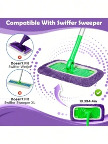 1/4pcs Reusable Microfiber Mop Pads, Dry & Wet Flat Mop Replacement Cloth, Durable & Washable, Easy Cleaning & Dusting, Suitable For Mopping, Sweeping, Hardwood Floors, Dry & Wet Wiping (Mop Not Included) - Upgraded - View 10