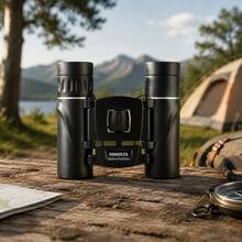 1pc Compact Binoculars For Adults, High Definition Mini Portable Outdoor Binoculars, Lightweight Foldable, Suitable For Bird Watching, Outdoor Hunting, Concerts, Theater, Opera, Travel, Tourism, Performances, A Great Small Gift! - Black - View 8