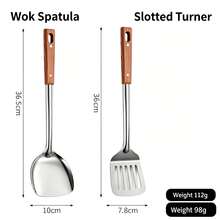 1 Set Peralatan Dapur Stainless Steel, Alat Masak Dapur Rumah Tangga, Termasuk Sendok Nasi, Sendok Sup, Sendok Berlubang, Spatula Datar, dan Alat Masak Tahan Lama Lainnya, Cocok untuk Penggunaan di Rumah dan Restoran, Peralatan Dapur, Peralatan Tahan Panas. - MultiWarna - View 17