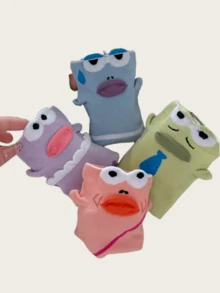 1/4 Pair Cute Funny Cartoon Fish Expression Women's Mid-Calf Socks - Multicolor - View 9