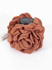 1件裝女款波希米亞優雅聚酯纖維純色玫瑰花大號髮夾，適合日常搭配、舞蹈派對穿戴，四季通用 - 彩色 - 查看 2