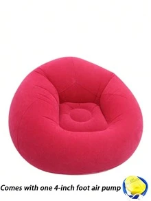 1 pieza Silla inflable portátil para ocio al aire libre, silla de bolsa de frijoles esférica suave y cómoda, PVC transpirable, sofá inflable moderno, ligero, compacto y plegable para sala de estar, balcón, camping - Multicolor - Ver 22