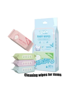 8/16/32/96pcs Cute Small Size Printed Cleaning Wipes, Colorful Printed Item Cleaning Wipes, Suitable For Travel, Furniture And Home Essentials, Portable Cleaning Wipes, Kitchen Wipes, Patterned Wipes (For Item Cleaning, Not For Body Cleaning) - Multicolor - View 3
