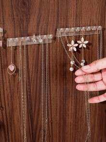3pcs/6pcs/9pcs Jewelry Display Stand, Necklace Earring Stud Storage Hooks, Multi-Functional Jewelry Storage Hooks With 8 Hooks, Suitable For Necklaces, Bracelets And Earrings, Durable Plastic Material, Home Decor Storage Rack, Space-Saving, Can Display Rings, Earrings And Accessories, Jewelry Tower Stand, Jewelry Display Rack - Multicolor - View 6