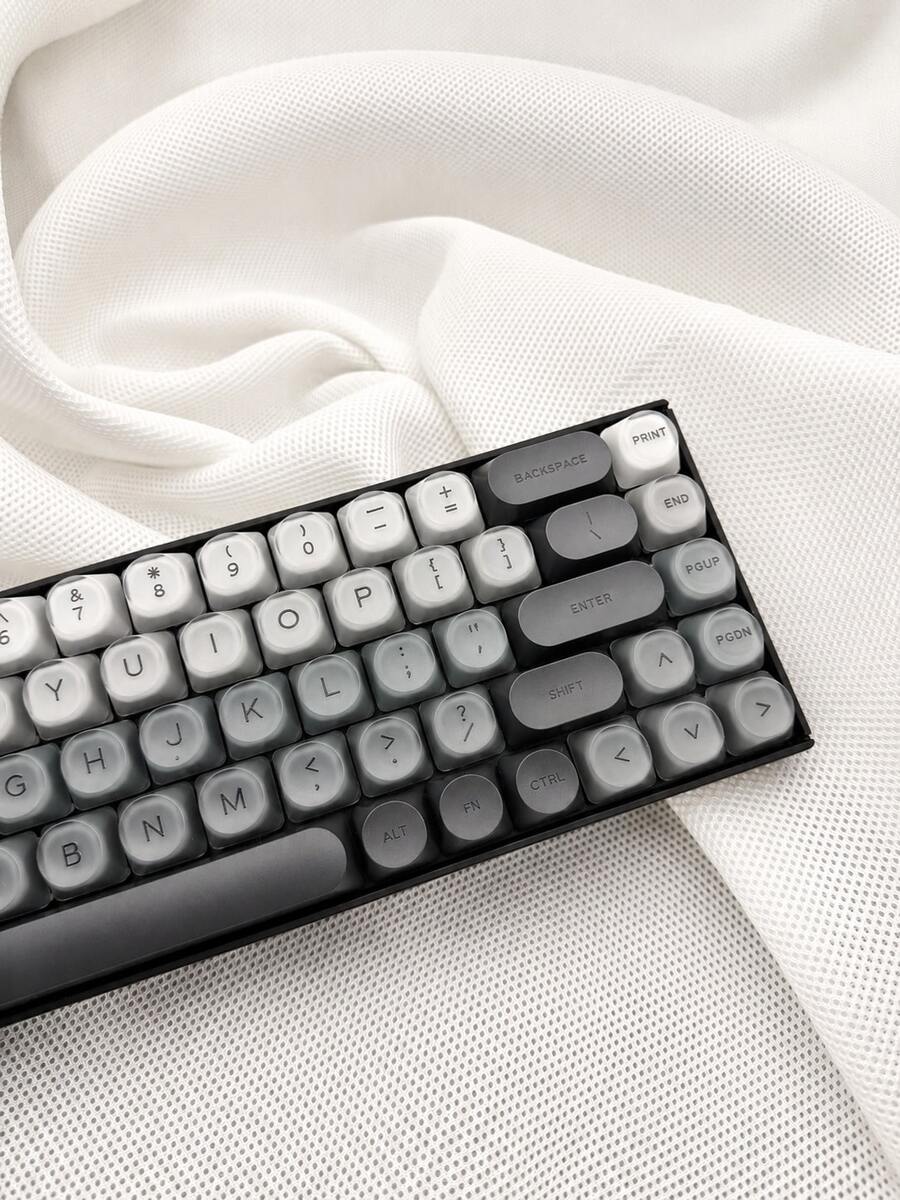 120+ Keys Gradient Grey Pink Foundation Keycaps, ABS+PC Material, HOA Height, Polar Day Keycaps, Suitable For 61/64/68/75/84/87/98/104/108 Keys Mechanical Keyboards, Compatible With Cherry/Gateron MX Switches, Suitable For Gifts And Personal Use, Hot-Swappable Keycaps, Personalized Keycaps, Keyboard DIY, Customized Keycaps, Desktop Matching, Custom Keycaps, Keycap Set, Gaming Keycaps, Keyboard Accessories - View 1