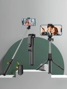 Pink Quality Bluetooth Selfie Stick Tripod With Remote Control, Adjustable Brightness LED Fill Light, Compatible With Most Smartphones, Suitable For Photography, Selfie, Video Recording, Video Conferencing, Interview, Live Streaming, Vlog, Family Gathering, Christmas Party, Handheld Selfie, Outdoor Activities, Compatible With IPhone And Android Phones, Suitable For Summer Vacation, Travel, Fill Light, Outdoor Activities, Live Streaming Spring Mother's Day Birthday - one-size - View 13