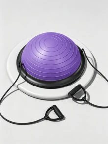 Semi-Balanced Training Ball | Yoga Exercise Ball With Support Straps, Suitable For Balance Training, Strength Exercises, Durable And Lightweight, Ideal For Indoor And Outdoor Use Sport - Multicolor - View 9