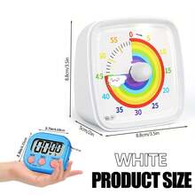 60 Minute Colorful Visual Timer With Night Light - Silent Countdown, Suitable For Classroom, Kitchen And Office Use - Multicolor - View 12
