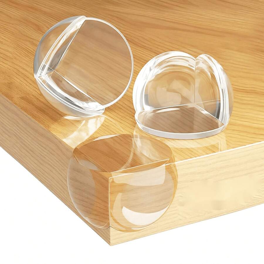 2/6/8pcs Anti-Collision Silicone Table Corner Protectors, Transparent Furniture Edge Guards, Used To Cover Sharp Furniture And Table Edges, Convenient And Protective Covers - Regular Model - View 1