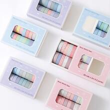 20 rouleaux de ruban adhésif washi macaron, ensemble de ruban de masquage arc-en-ciel, 10 mm (0,4 pouce) de large, ruban décoratif coloré, fournitures scolaires, convient pour l'art DIY, l'artisanat, le scrapbooking, la tenue de journal, l'agenda, la papeterie - A - Voir 6