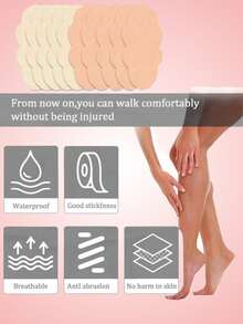 20pcs Women Plus Size Summer New Disposable Non-Woven Cloud-Shaped Anti-Chafing Thigh Pads, Invisible Seamless Comfortable Protection For Running, Fitness, Sports, Daily Commute - Multicolor - View 7