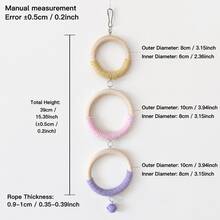 1pc Parrot Toy Round Ring Hoop Bird Cage Perch Hanging Ring Swing Bird Stand Cage Accessory - View 4