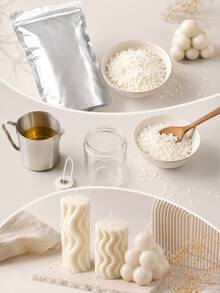 100g/200g/500g/1kg 大豆蠟片，DIY手工蠟燭製作原料，蠟燭製作材料，手工香氛蠟燭，芳香療法蠟燭製作，容器蠟燭，蠟燭罐，居家香氛手工藝 - 鋁袋大豆蠟-1PC - 查看 10