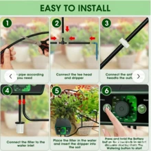 Solar Powered Automatic Watering System Kit, Suitable For Indoor & Outdoor, Programmable Compact Design, Auto Drip Irrigation Pump For Indoor/Outdoor, No Need To Worry About Lack Of Water, Auto Shut Off, Suitable For 10-12 Plants - Solar Powered - View 6