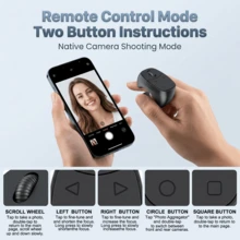 Smart Ring Remote, Bluetooth Page Turner For Reading Apps, Video Scroller, Music Controller, Camera Shutter, Like Button And Volume Control, Built-In 30mAh Battery - View 8