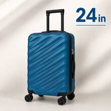 Optional 18/20/24/28 Inch ABS Spinner Wheels; 18 Inch Spinner Wheels Suitable For Carry-On Luggage; Detachable Handle Suitcase Also Available. - Navy Blue - View 11