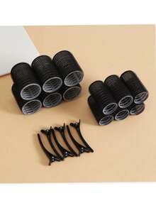 18pcs/Set Rol Rambut Set Penggulung Rambut Kait Perekat Sendiri Tanpa Panas Klip Rol Salon Alat Penata Rambut Lengket - Beraneka warna - View 10