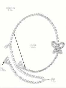 Elegant Minimalist Butterfly Body Chain, Stylish And Sexy Invisible Off-The-Shoulder Strap Jewelry, Adjustable Rhinestone Shoulder Chain Accessories - Multicolor - View 3