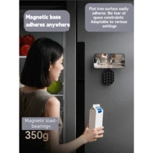 磁吸手機支架 吸盤式手機架 360°旋轉 可折疊 強力磁鐵 真空吸盤 雙功能 MagSafe相容 便攜 可調角度 免持操作 可重複使用 可水洗 防滑 - 均碼 - 查看 7