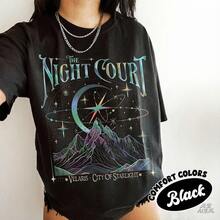 Velaris The Night Court Acotar Two-Sided  Shirt, Velaris The Night Court Shirt, Court Of Dreams, Inner Circle Acotar Tee Summer Tops,Summer Clothes - Black - View 13