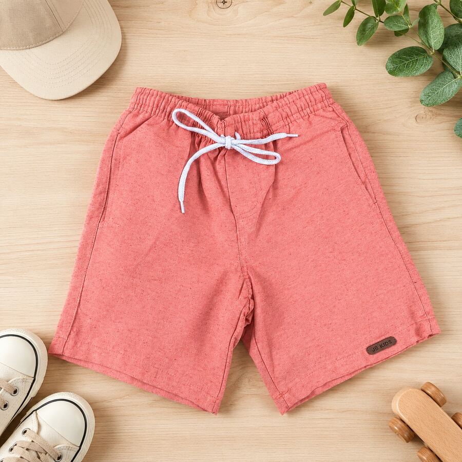 BOYS' BERMUDA SHORTS CHILDREN'S PREPPY FASHION NEW RELEASE - Orange - View 1