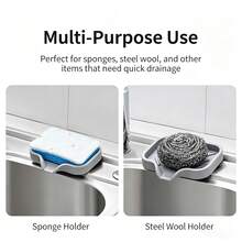 All-In-One Silicone Sink Mat - Water Flow Guide, Dish Drying, Heat Resistant Mat - Grey - View 11