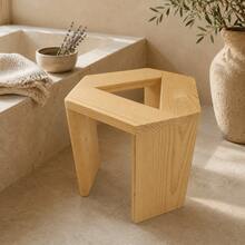 Herbal Steam Therapy Spa Stool - Pine Wood Bench - View 7