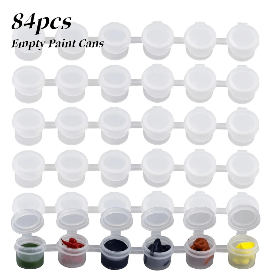 6-Compartment Empty Paint Box, Suitable For Students, Handicrafts, School Art Festival Projects, One-Piece Empty Paint Box, 6-Grid Paint Distribution Box, Oil Painting Palette Box - A - View 1