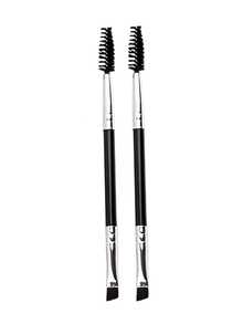 2/6pcs Dual-Ended Multi-Function Eye Makeup Brushes, Eyeliner Brush, Eyebrow Brush, Eyelash Brush, Eye-Specific Makeup Brushes, Travel Essential, Easy To Carry - Black - View 7