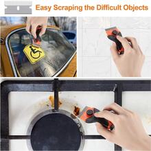 1 Set Of Cleaning Scraper, Kitchen Stove Cleaning Scraper, Glass Scraper Tool, With Additional Steel And Plastic Blades For Removing Stickers, Paper, Food Residue, Paint, And Glue From Ovens And Windows - Multicolor - View 8