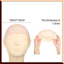 Realistic Bald Cap Prop, Soft Nylon Material, Unisex, Lightweight And Comfortable, Curly Hair Style, Suitable For Cosplay Party, Halloween Prank And Other Occasions, Neutral Color, Unisex Wig - View 5