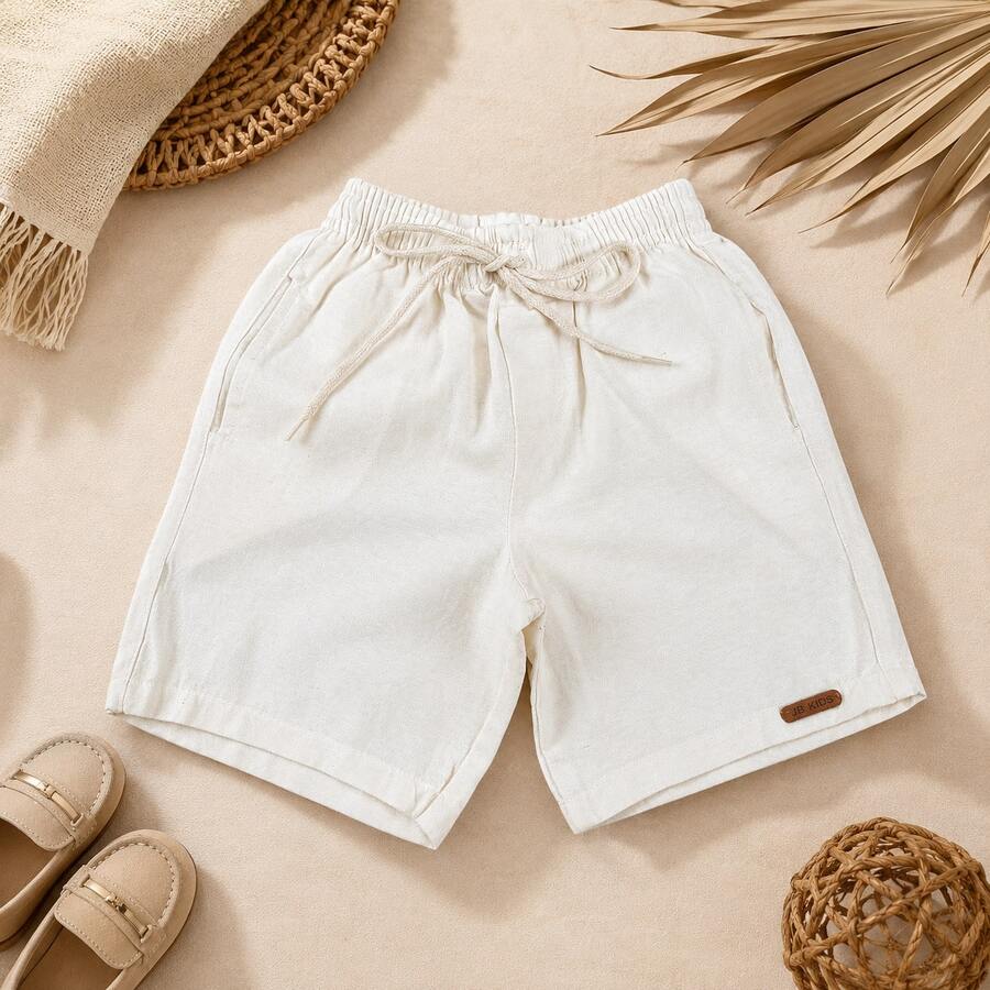 BOYS' BERMUDA SHORTS CHILDREN'S PREPPY FASHION NEW RELEASE - Beige - View 1
