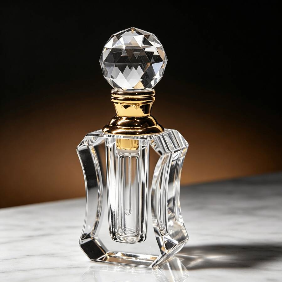 WALTZ&F Crystal Perfume Bottle With Crystal Ball Refillable Empty Decorative Glass Bottle For Essential Oil Girl Or Women Gift For Dresser Table Decor 2ML - 1PC - View 1