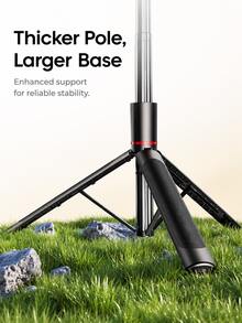 Tripod Tongkat Selfie yang Dapat Diperpanjang 1,8m dengan Pegangan Anti-Guncangan Manual, Remote Bluetooth Nirkabel, Lampu Pengisi Kecantikan Tunggal/Ganda Opsional, Dudukan Ponsel Portabel, Cocok untuk Selfie Perjalanan, Vlog, dan Siaran Langsung - View 5