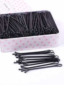 50pcs Hair Bun Tools, Black Hair Clips, Flat Clips - Black - View 5