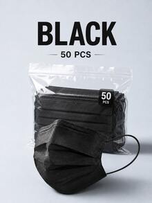 100Pcs 3-Layer Disposable Face Masks, Breathable Daily Face Coverings With Soft Elastic Ear Loops For Work, Travel And Outdoor Use - A - View 8