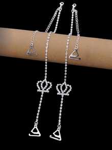 Elegant Minimalist Butterfly Body Chain, Stylish And Sexy Invisible Off-The-Shoulder Strap Jewelry, Adjustable Rhinestone Shoulder Chain Accessories - Multicolor - View 9