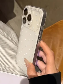 1件透明英文字母與小白色星星個性化TPU防摔全包覆手機殼，適用於Apple 17 16 15 14 13 12 11 Pro Max Air - 彩色 - 查看 3