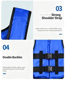 1pc Adult Life Jacket Buoyancy Vest, High Buoyancy, Adjustable Straps, Breathable Quick-Dry, Neoprene Outer Material, EPE Foam Inner Filling, Thickened Anti-Collision, Suitable For Swimming, Diving, Jet Skiing, Fishing - Black - View 9